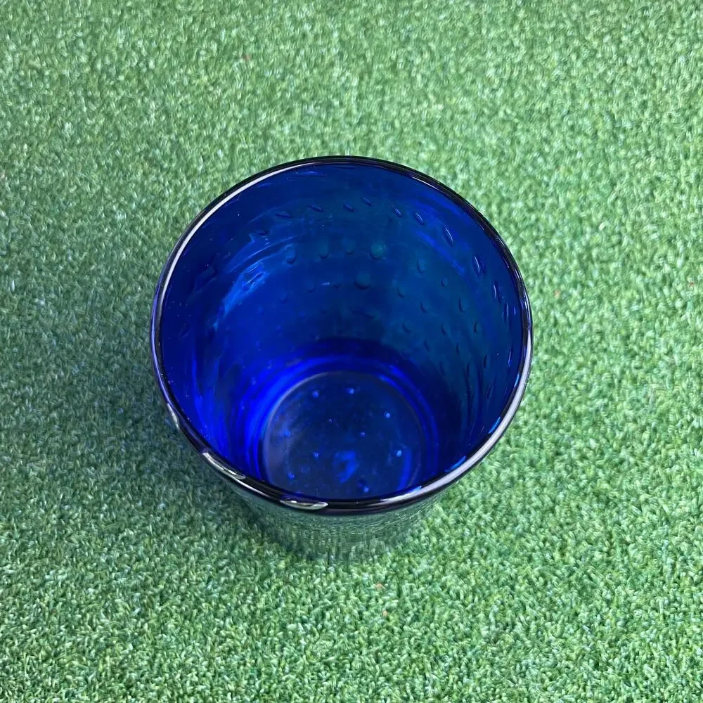 Vintage Zafferano Perle Blue Glass Tumbler